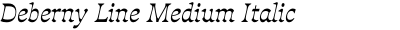 Deberny Line Medium Italic